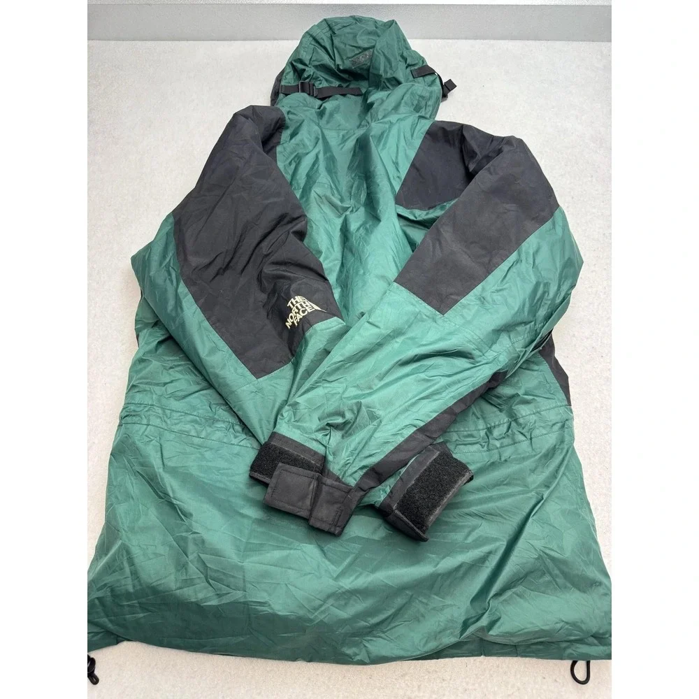 Vintage The North Face Coat Mens Large Green Gore-Tex Hooded Parka Waterproof
